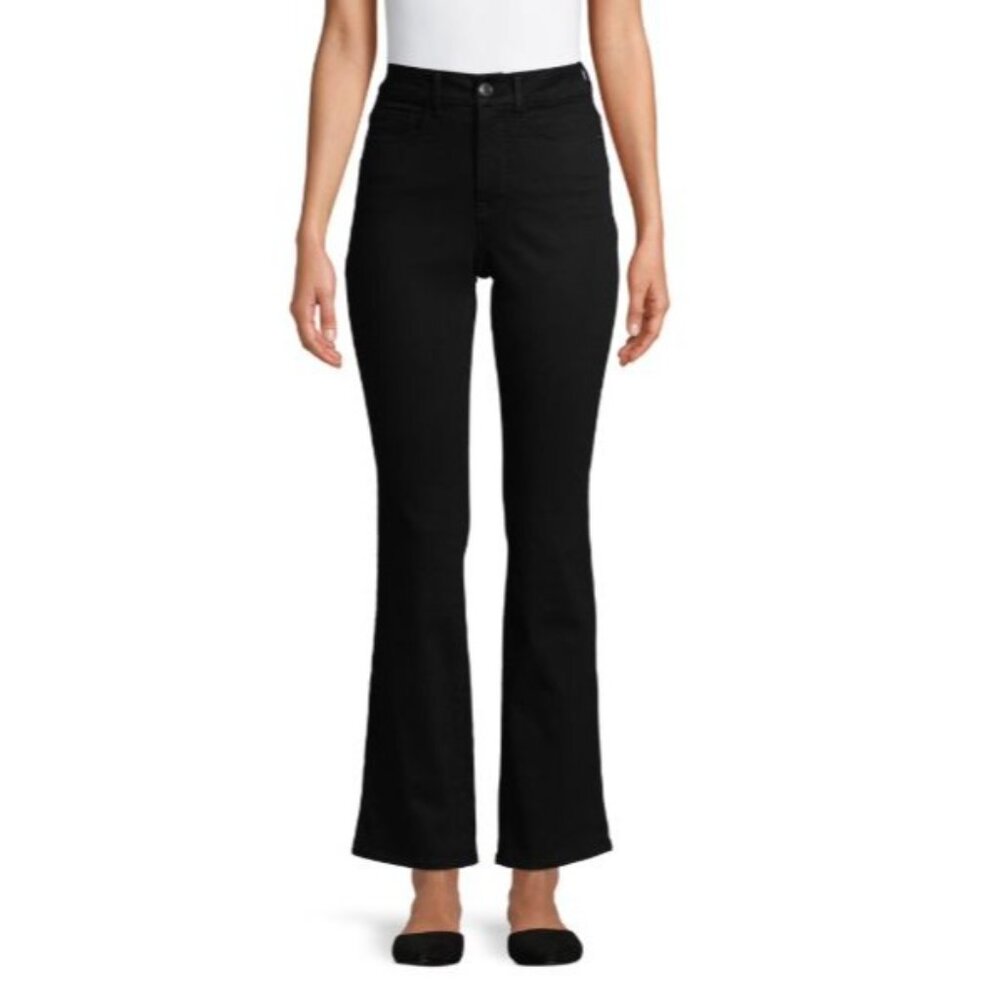 NWT Time-and-Tru Women’s High-Rise Slim Bootcut Jeans – Black, Size 14